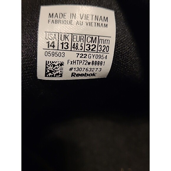 Reebok Classic Leather Men's Shoes Sneaker Size 14 Black/Gum Bottom GY0954 - Picture 9 of 10